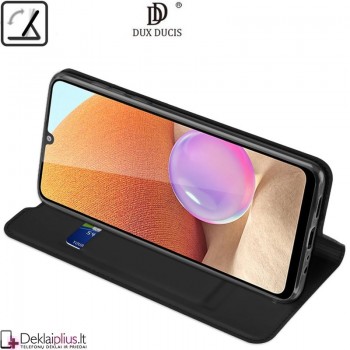 Dux Ducis dirbtinės odos atverčiamas dėklas - juodas (telefonams Samsung A32) Dux Ducis dirbtinės odos atverčiamas dėklas - juodas (telefonams Samsung A32)